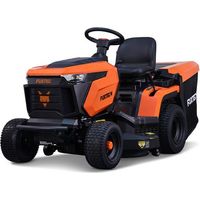 FUXTEC FX-RMT84M tractor cortacésped con asiento – ancho de corte de 83 cm, ajuste de altura en 6 niveles, recogedor de 280 L y transmisión hidrostática