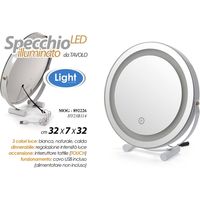 Rundes LED-Spiegel 32x7 cm mit Touch-Funktion