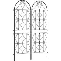 Juego de 2 enrejados metálicos, inoxidables, para enchufar, para plantas trepadoras, 50x150 cm, enrejado de jardín para plantas de interior, enrejado para tomates, verduras, flores, plantas trepadoras