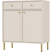 Selsey Oktio - Sideboard 2-türig mit 2 Schubladen, sandbeige, 84 cm