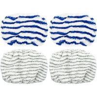 4 Pièces Applicable à Rowenta Clean And Steam Accessoires pour Rowenta Clean & Steam ZR005801/RY7/RY8, Accessoires Pour Steam Machines, Steam Cleaner Accessories, Tampons Lavable en Microfibre