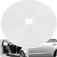 Protezione per il bordo della portiera dell'auto, a forma di U, tagliabile, adatta alla maggior parte delle auto (bianco, 5 m)