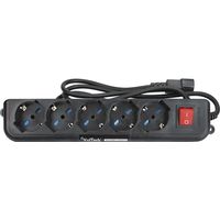 Vultech MU-UPS01 base múltiple 1,5 m 5 salidas AC Interior Negro