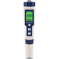 Testeur de qualité de l'eau numérique 5 en 1 – pH, TDS, EC, salinité, température – Léger et portable pour laboratoire et jardin
