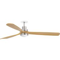 FARO Ventilatore da soffitto a incasso Lantau Recessed L in Acciaio Nichel Opaco con pale in pino motore DC 6 velocita con funzione inversa per soffitti inclinati FARO-33560DCR