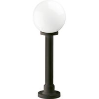 Potelet d'extérieur INDURA GLOBO IP65 75cm – Douille E27 – Compatible LED et halogène jusqu'à 70W – Sphère noire élégante – Dopo
