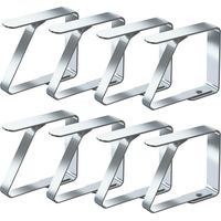 Set di 8 fermagli per tovaglia in acciaio inox antiscivolo (4 cm x 8 pezzi)