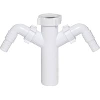 6/4"x40 mm Doppeleinlass-Ablaufanschluss für Geschirrspüler