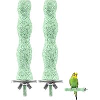 Parrot Perch, Bird Perches for Cage, Bird Cage Accessories, Two Parrot Perches for Cage, Natural Wood Bird Perches, Comfortable Bird Perch for Parrots and Budgies, Durable Cage Perch Set