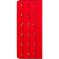 Lot de 5 rallonges de soutien-gorge à 6 crochets et 3 rangées (rouge)