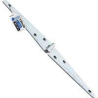 Lot de 6 Charnières de portail ⌀ 130 mm – Galvanoplastie – Penture bout droit – Pentures lourdes avec gonds sur platine – Fixation robuste pour portails et structures bois – GeZu Impex