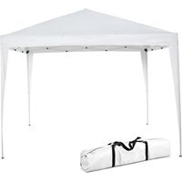 Gazebo 3x2 mt Pieghevole Bianco da Giardino Richiudibile con Borsa