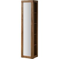 Scaffale con specchio in legno di rovere 44x35x190 oliato - natur MONTREUX 61