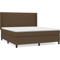 Sommier à lattes de lit avec matelas Marron foncé 180x200