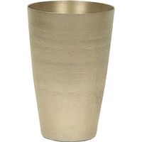 Beliani – Vase à fleurs décoratif en aluminium doré martelé – Hauteur 31 cm – Largeur 20 cm – Finition élégante pour salon ou chambre