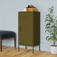 Armoire de rangement, Commode, Meuble de Rangement Vert olive 42,5x35x101,5 cm Acier HYB95603