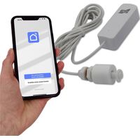 Schabus 200150 WWD 150 Wireless Float switch Wassermelder mit App-Steuerung, mit Schwimmerschalter