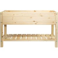 mgc24 Hochbeet Massiv L 118x40x78cm Kiefernholz natur