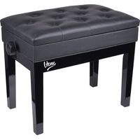 Panca V-tone 2 BK per pianoforte con contenitore, nera