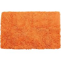 Tapis de bain, idéal devant la baignoire, absorbant et antidérapant, tapis d'entrée, chambre, toilettes, cuisine, peluche, 40x60cm (orange)