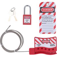 Câble de verrouillage Lockout Tagout en acier inoxydable réglable et résistant aux chocs pour applications industrielles