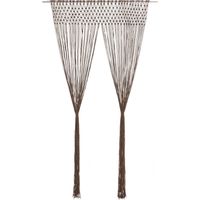 Rideau en macramé Taupe 140x240 cm Coton vidaXL