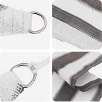 vidaXL Voile d'ombre Gris clair et blanc 2,5 x 3,5 m HDPE