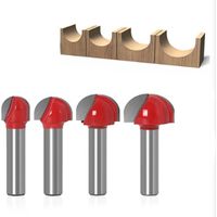 Frese a fondo tondo, 4 pezzi, gambo da 8 mm, frese in carburo da 16/22/25/32 mm, fresa per scanalature per utensili da taglio per frese