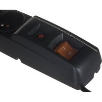 Multiprise ACAR F5 5 prises noir 2300 W plastique