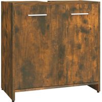 Maison Exclusive - Armoire de bain Chêne fumé 60x33x60 cm Bois d'ingénierie