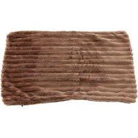 Taie d'oreiller en flanelle rayée avec fermeture éclair pour chambre à coucher Verte 30 x 50 cm-Brown 30x50cm