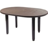 GARDEN LIFE mesa oval 130x90 wengue 4020w , Mesa oval 130 x 90 cm 4020W Wengue. -Marca: Garden Life. -Modelo: 4020W. -Mesa ovalada de polipropileno de color verde. -Dimensiones: 13