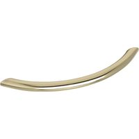 Griff Meduna Schubladengriff B 225 mm gebogen Möbelgriff Stahl vermessingt