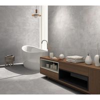 Carrelage sol effet béton gris clair l.120 x L.60 cm Orion bianco