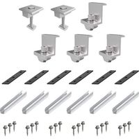 Fixation Panneau Solaire,Support Panneau Solaire,Kit de montage de panneaux solaires, accessoires de panneaux solaires pour centrale de toit-terrasse, montage de panneaux métalliques sur le toit