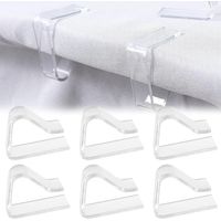 CCYKXA Pince Nappe Exterieur, Pince Nappe Table Epaisse, 6 Pièces Pince Nappe Table De Jardin, Pince Nappe Table, Pince Nappe Blanche, Pince Nappe, Attache Nappe De Table Exterieur