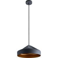 Paco Home Sospensione Plafone Sala Pranzo Lampada Cucina Sospesa Tavola Interno Oro Grigio-Oro, Design T + lampadina G95 ambra
