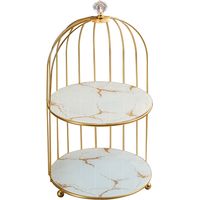 Étagère de rangement pour cages à oiseaux - Cage à oiseaux double couche - Platine