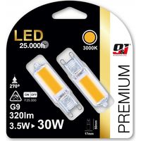 ORION91 Pack x 6 unidades Bombilla Led Bi-Pin Jc Cob G9 3,5w 320lm 3000k 25000h Nine&One Premium Potencia Equivalente a 30w