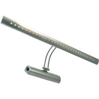 Spiegelleuchte LED mit Schalter 55,5 cm breit Chrom matt 3900 K neutralweiß 750 lm