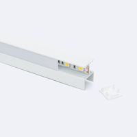 Aluminiumprofil Regal für LED Streifen bis 12 mm Weiß 2 m Weiß transluzent