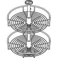 Plateau pivotant 360° pour meuble d'angle – Diamètre 460mm – Pour caisson de 540mm – Finition chromée – Inoxa