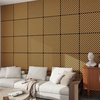 Set Vang di 4 Pannelli Murali 3D Fonoassorbenti 60x60 cm a Listelli Diagonali Copertura 1,44 m² - Effetto Rovere Scuro NEU.HOLZ