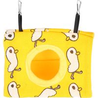 Hamac Perroquets Lit de Couchage Suspendu Oiseaux de Compagnie Maison de Jeu en Flanelle Chaude avec Trou