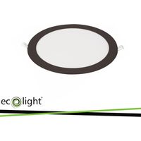 DOWNLIGHT P/T CIRCLE 118X7 6W 4000K 360LM NERO - Luce NATURALE