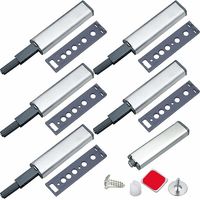 Push to Open Aimant Porte Placard Jiayi 6 Pièces Métal Loquet Magnetique Push Open Poussoir Placard Fermeture Magnétiques pour Armoire Systeme Push to Open Amortisseur Tiroir