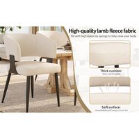 Flanelle de haute qualité (2 pièces). Chaise pour le salon. Chaise à manche courbée. Couleur beige/gris. Chaise ergonomique. Chaise élégante et confortable.