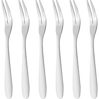 Lot de 6 fourchettes, mini-fourchettes pour huîtres et fruits de mer, fourchettes de dégustation pour apéritifs, fourchettes à fruits pour cocktails