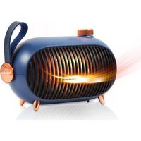 Chauffage d'appoint portable, mini chauffage électrique d'appoint, céramique PTC à chauffage rapide avec protection anti-basculement et contre la surchauffe