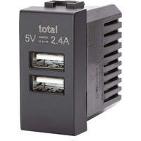 PRESA USB ABL - NERO 2 PRESE USB VOLT 5 A 2.4 - 8 pezzi